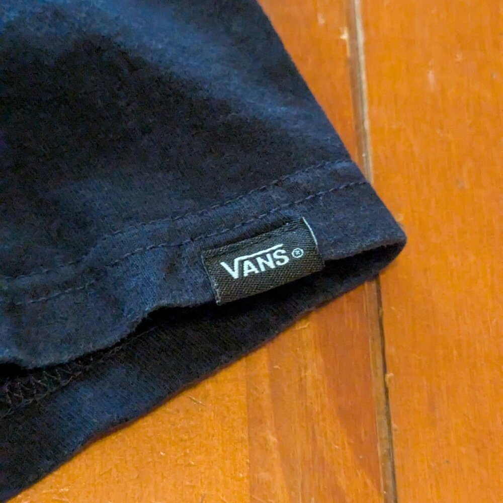 Vans Men’s Graphic Speckled Daisy Short Sleeve Shirt – Navy Blue, Size XXL - Picture 2 of 8